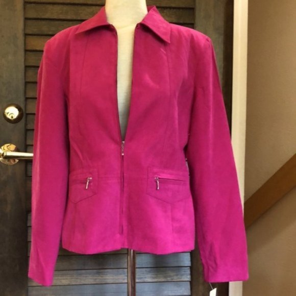 Faux Suede Pink Blazer - Picture 14 of 14